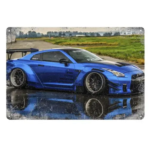 Gtr Liberty Walk Car Metal Poster Tin Sign 20x30cm Collectable Plate