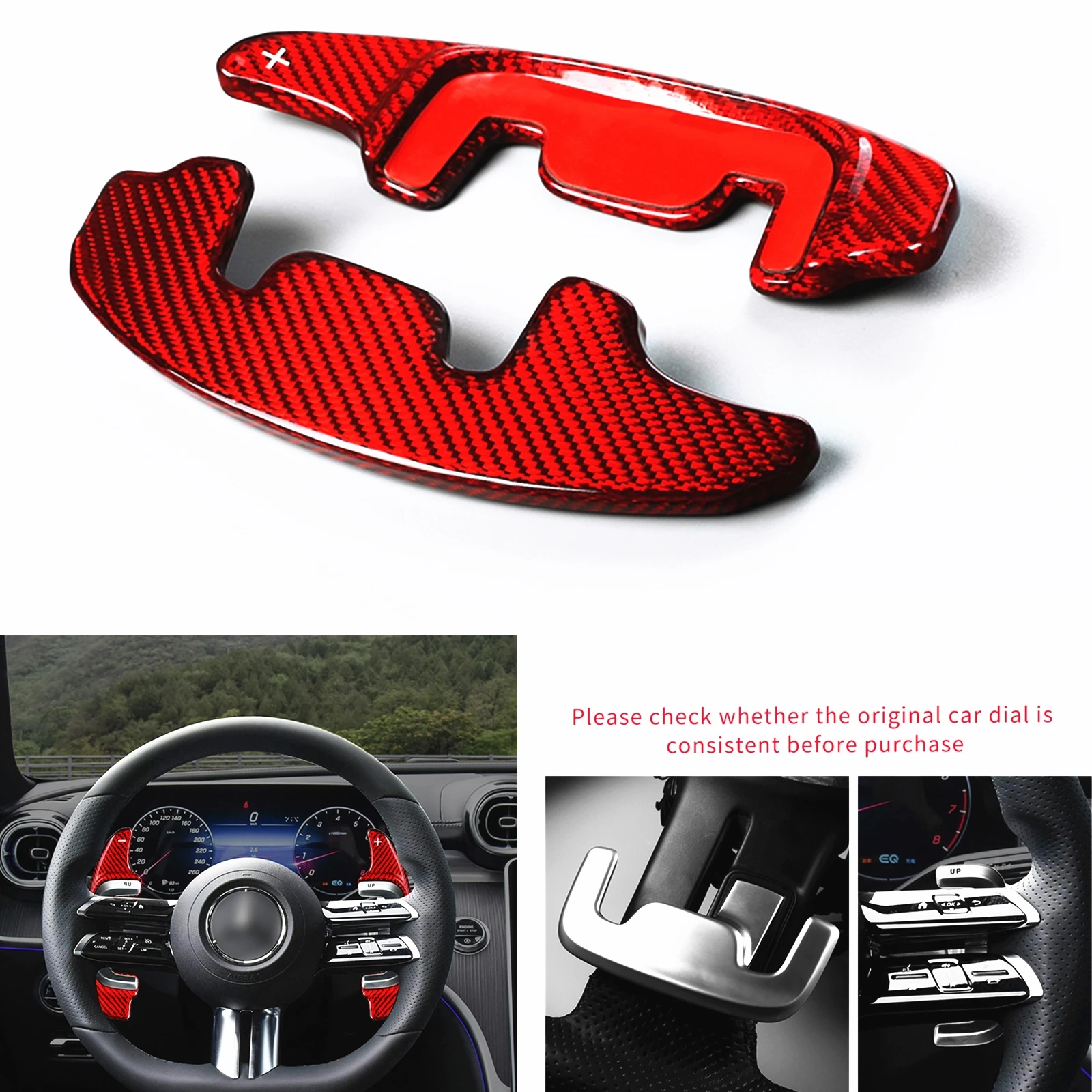 2PCS Car Steering Wheel Shift Paddle Extension Auto Part For Mercedes Benz AMG GT GT50 GT53 CLS53 E53 E63 SL55 2022-2023