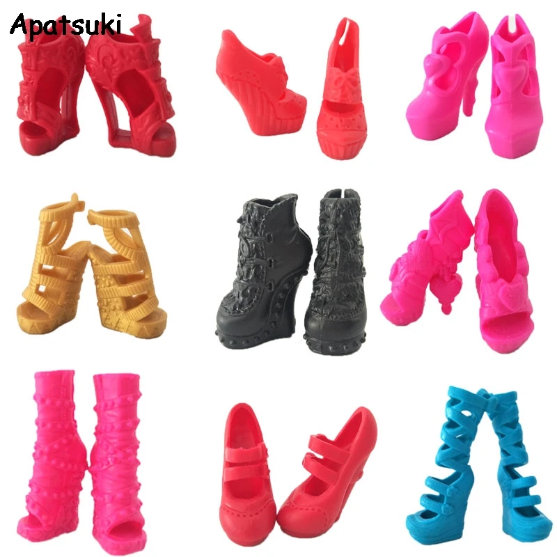 1pair Fashion Doll Shoes For Monster Dolls High-Heel Shoes Sandals For Ever After High 1/6 Demon Monster Doll Accessories
