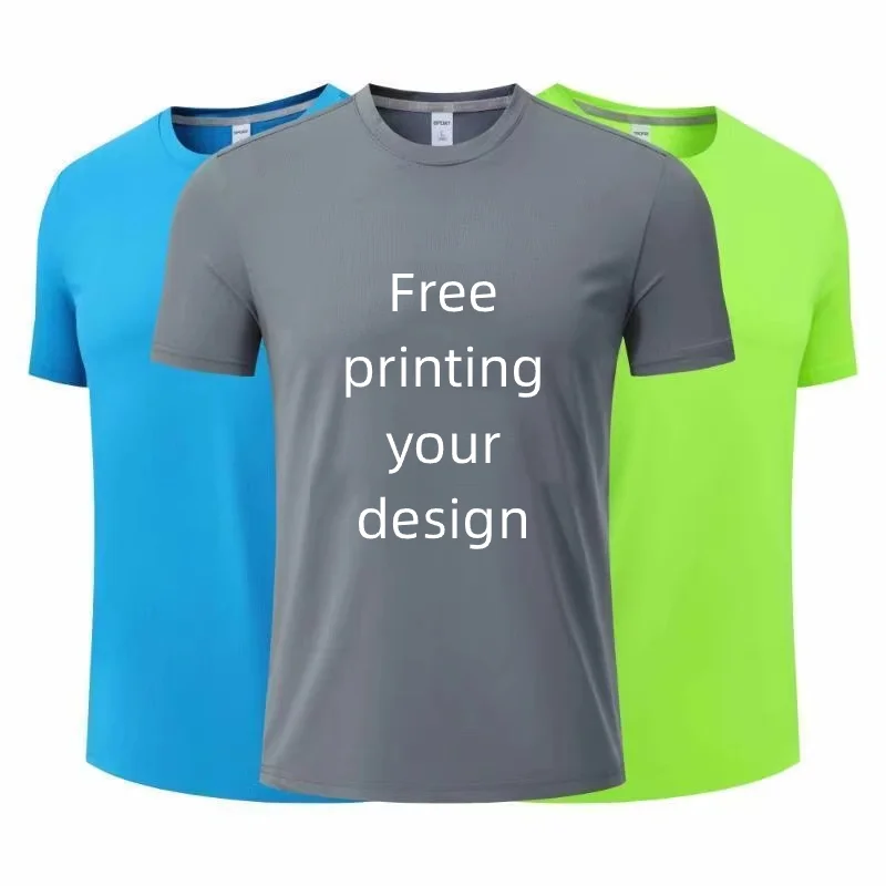 Summer Men's Running Sports Quick Drying T Shirt Personalized Customization Print Logo Football Basketball Marathon Race Jersey