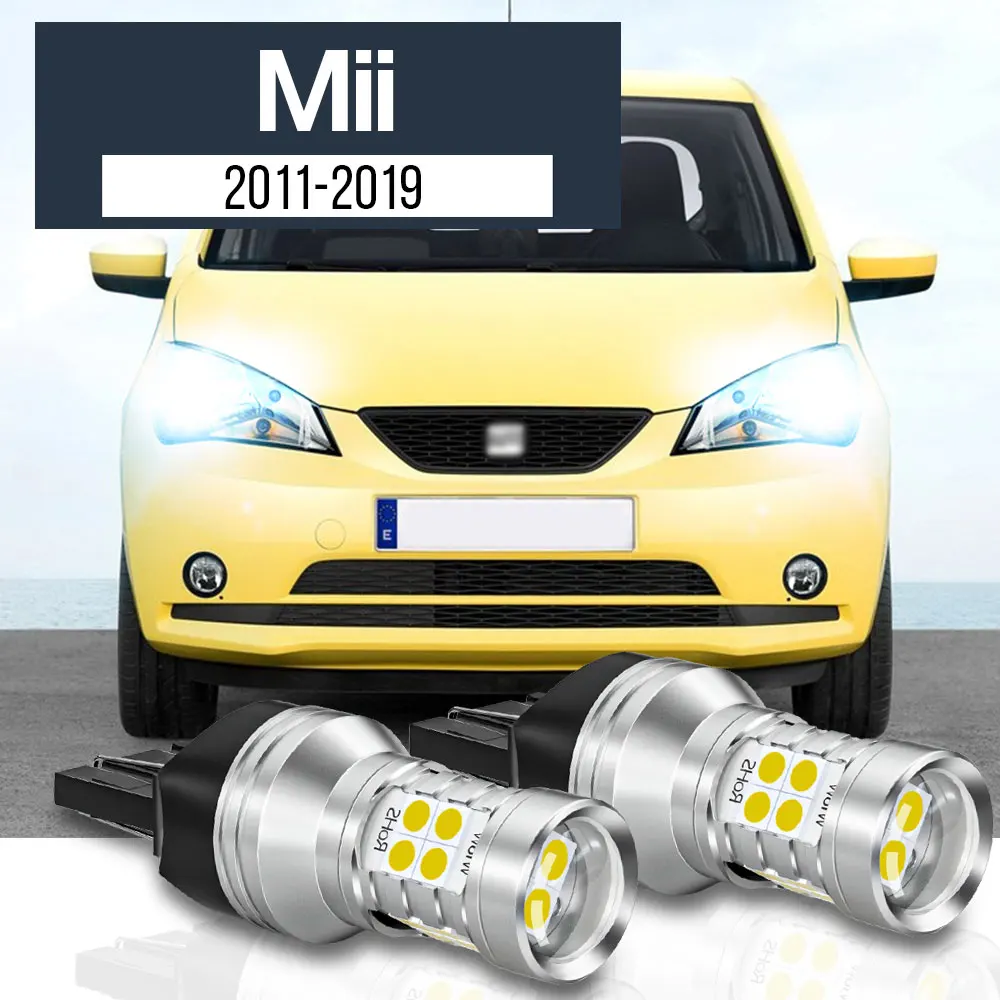 2pcs LED Daytime Running Light DRL Blub Canbus Accessories For Seat Mii 2011-2019 2012 2013 2014 2015 2016 2017 2018