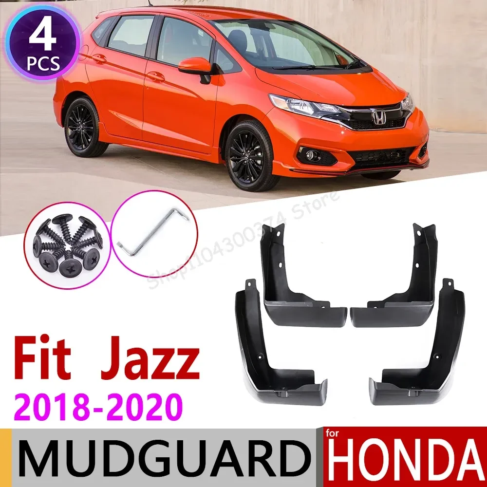 Front Rea Car Mudflap for Honda Fit Jazz GK 2018 2019 2020 Fender Mud Flaps Guard Splash Flap Mudguards Accessories 3rd 3 Gen