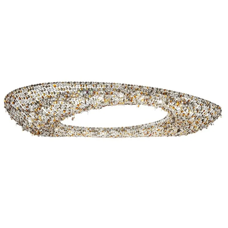 

Italian light luxury crystal chandelier modern simple restaurant living room creative villa