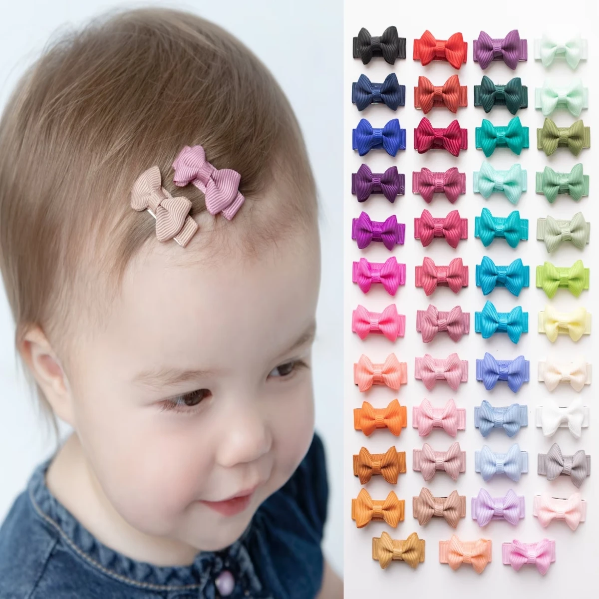 20 Stück/Set Baby-Haarspangen, die das Haar nicht verletzen, Kopfschmuck, Baby-Lanugo-Haarnadel, Trompeten-Prinzessinnen-Haarspange
