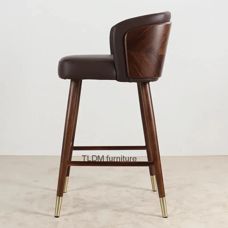 

Nordic Artificial Leather Bar Chairs for Bar Furniture Household High Bar Chair Modern Minimalist Design Leisure Home Bar Chair