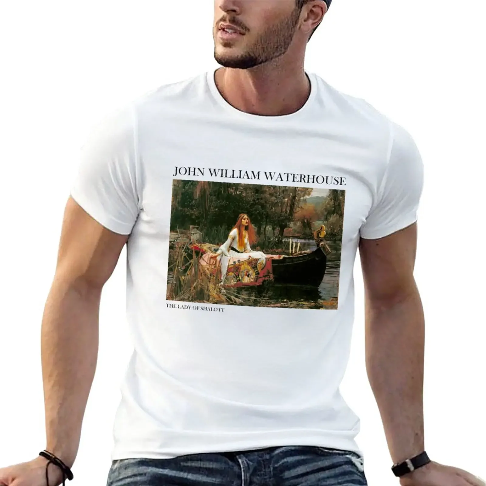 John William Waterhouse The Lady of Shalott T-Shirt cheap stuff man t shirt graphic t shirts customizeds compression shirt men