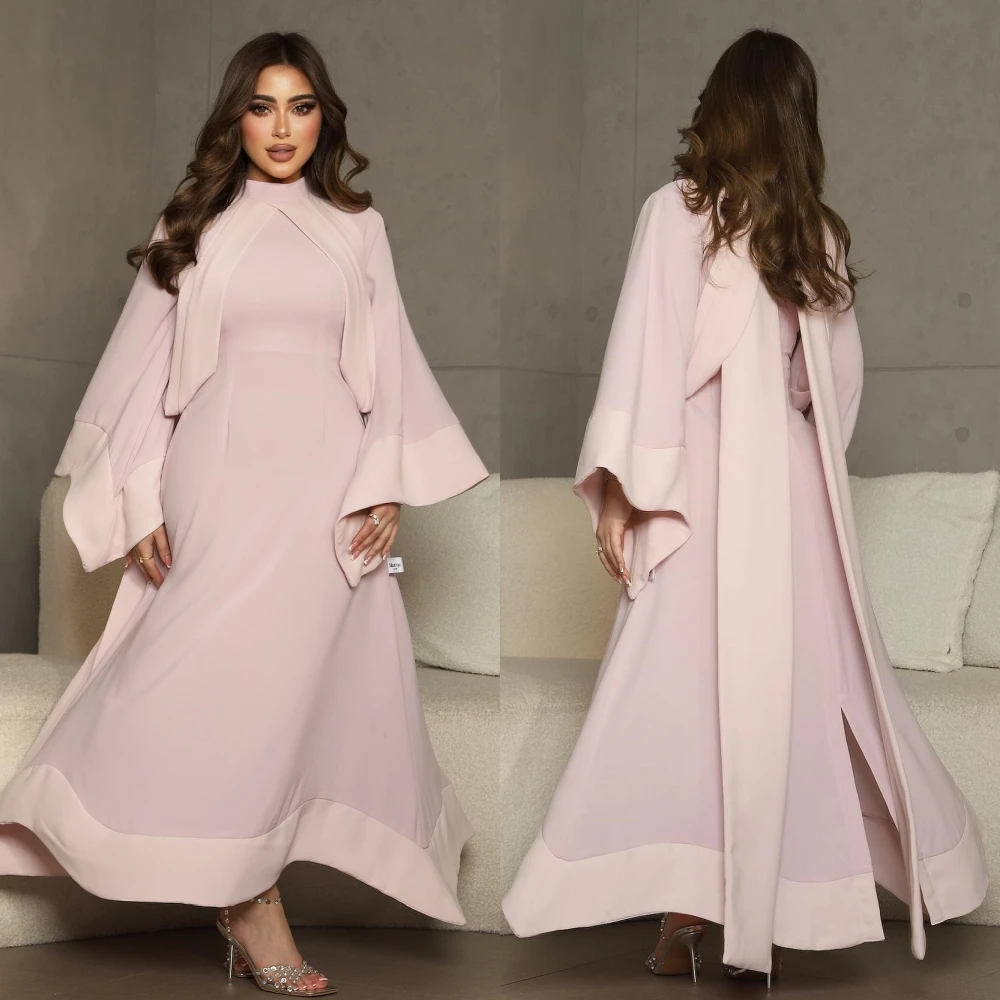 Jiayigong-Robe de Soirée Personnalisée en Mousseline de Soie, Tenue Classique, Style Moderne, Col Haut, Ligne A, Plissée, sur Mesure, pour Occasions Formelles