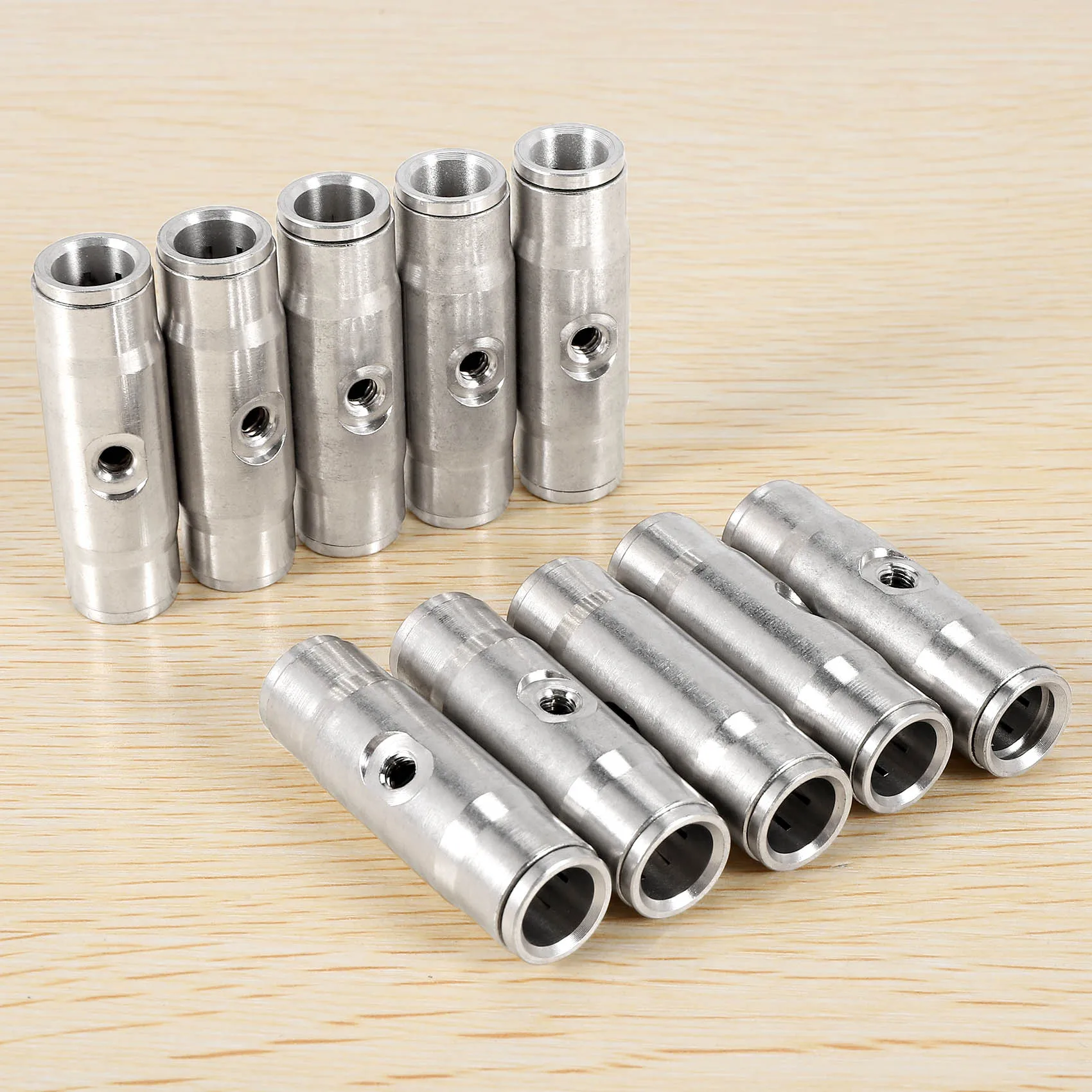 

10Pcs 3/8 Inch Slip Lok Misting Nozzle Coupling Tees 10/24 UNC 1000 PSI Quick Connect-[A04I Tools]