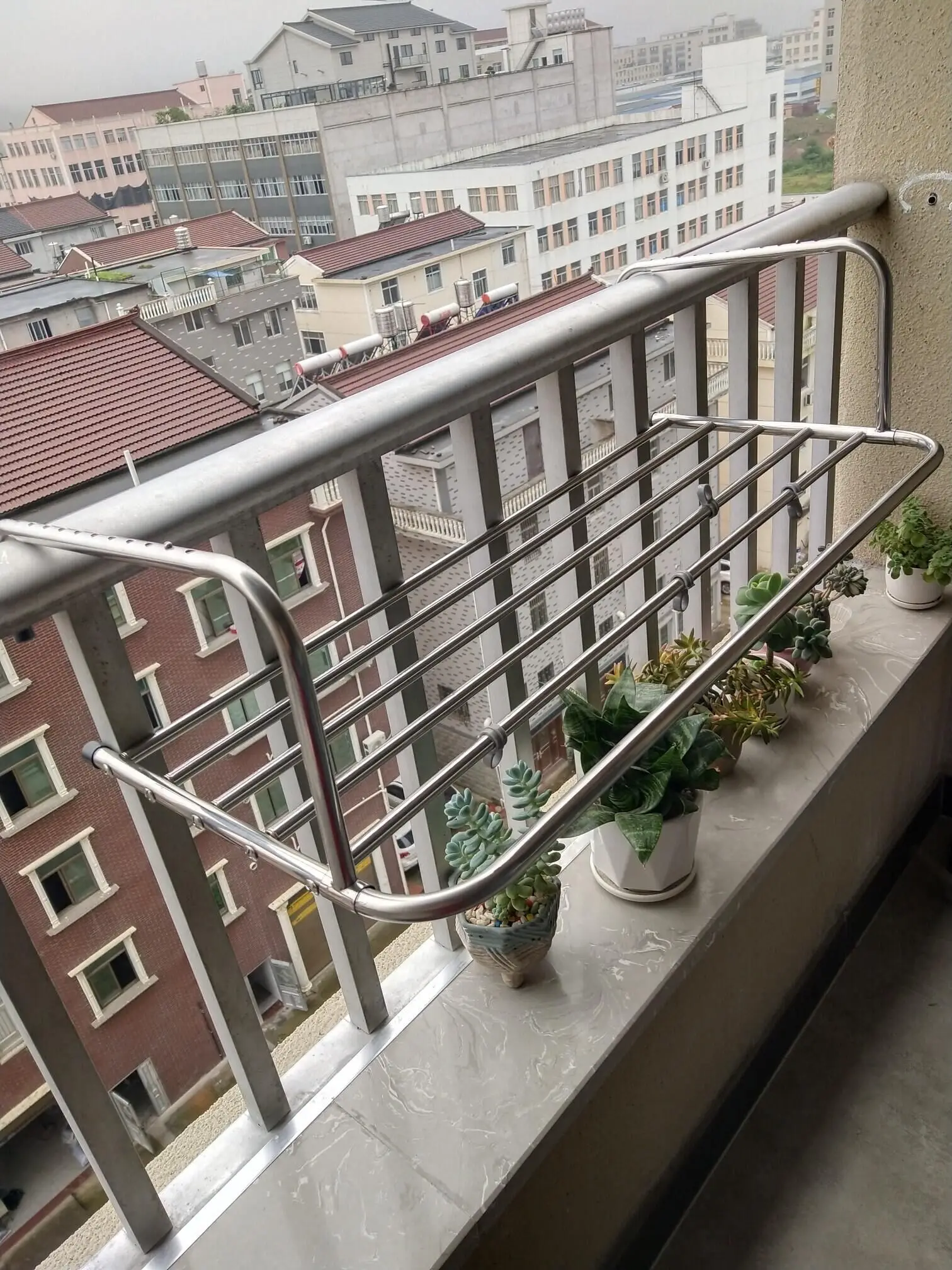 

Stainl Steel Window Outdoor Clothes Drng Ra Balcony Warm Radiator oe Display elf Multi-Functional Space Saver
