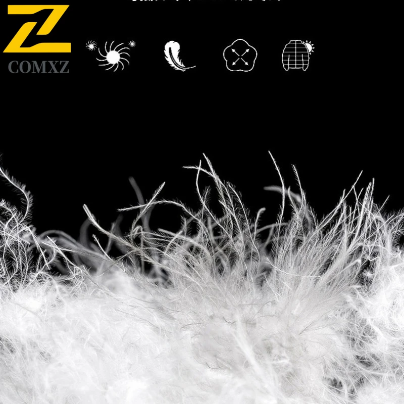 COMXZ Unisex Puffer Jacket Hooded Outdoor Mountaineering Windproof Thickened Parkas Trendy Street Lightweight Winter Puffer Coat