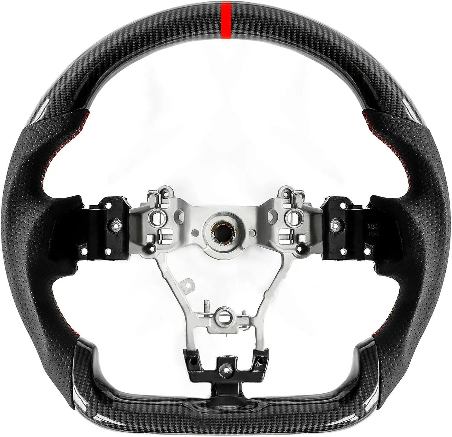 Volante de fibra de carbono real, couro pré-forado, Subaru WRX, STI, LEVORG Series, 2015, 2016, 2017, 2018, 2019, 2020, 2021, 2022