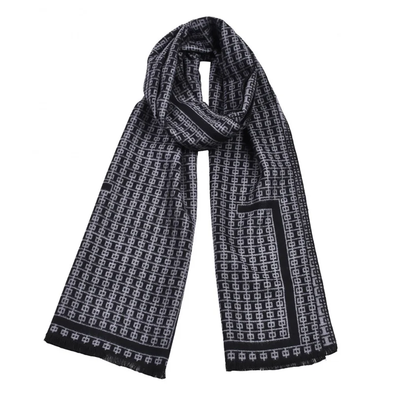 Exported to Europe and America 2019 New Men\'s Double-Sided Thickened Warm Korean Men\'s Knitted Brand Scarf in Stock Wholesale