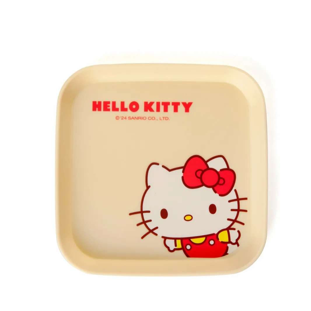 Sanrio Square Food Plate Hello Kitty Kuromi Melody Cinnamoroll Snack Bone Dish PP Klein dienblad
