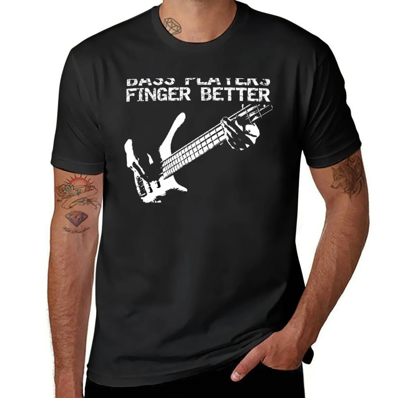 

Bass Players Finger Better Shirt Guitar Player Gift Long Sleeve T-Shirt sports fans Men's t shirts