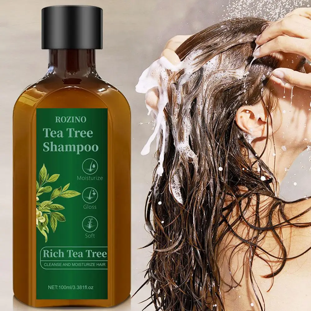 Tea Tree Shampoo Nourishing Moisturizing Hair Treatment Scalp Smoothing Roots Collagen Care Gloss Hair Strengthen N4v3