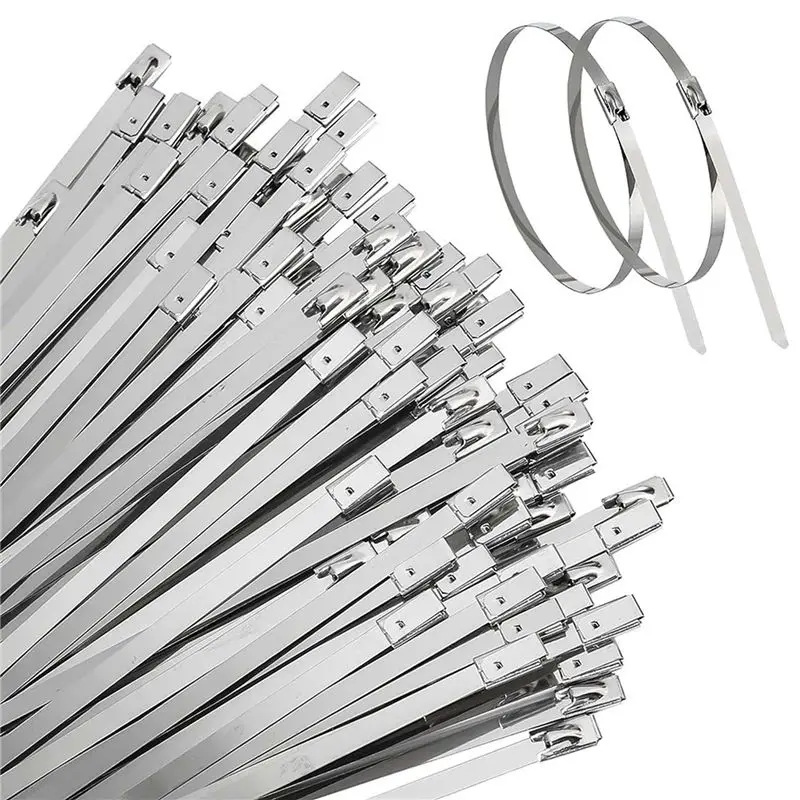 

A01F-Metal Zip Ties Heavy Duty Self-Locking Stainless Steel Cable Ties For Machinery, Vehicles, And More (11.8 Inch, 500Pcs)