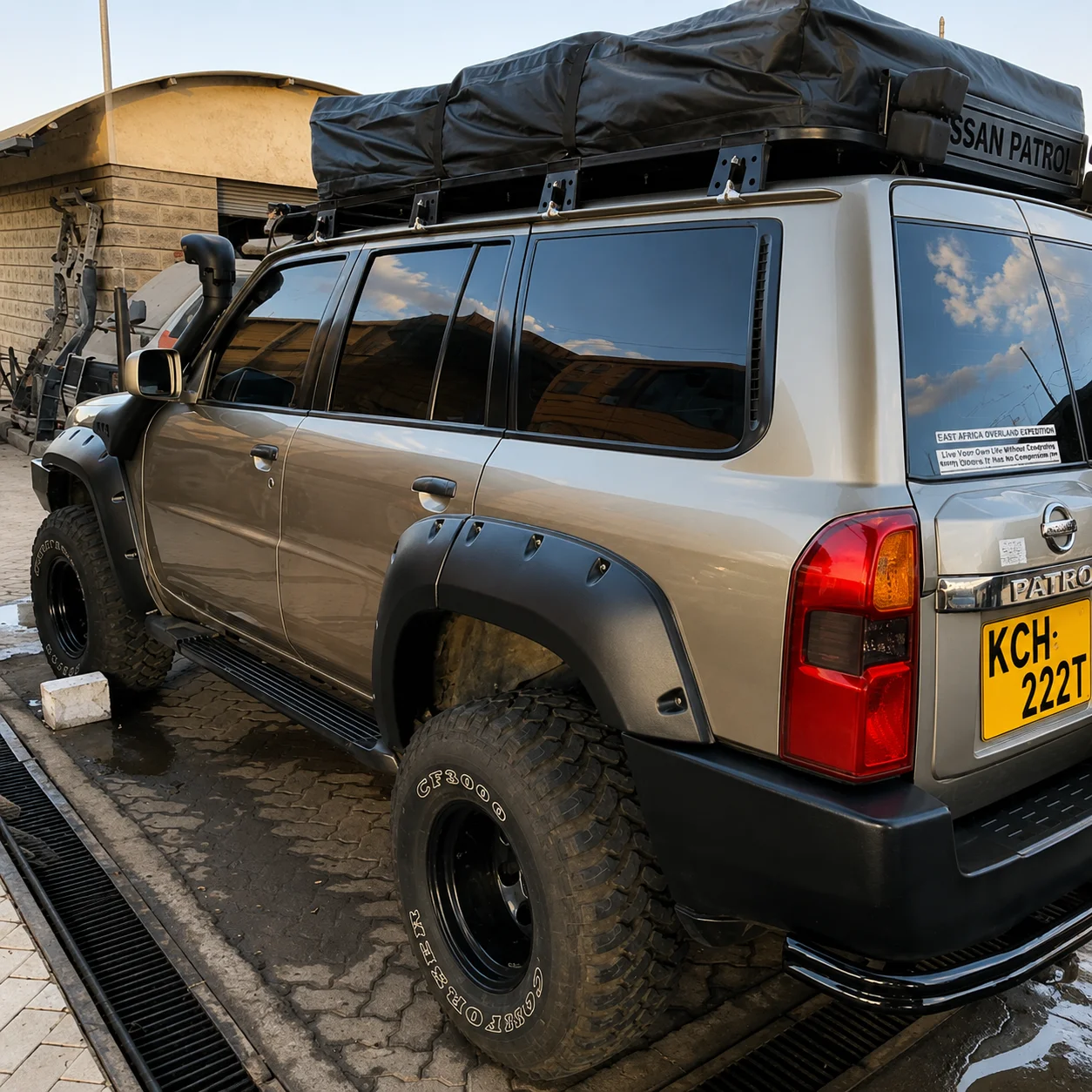 For 2004-2009 Nissan Patrol Y61 GU4 Fender Flares 8PCS Matte Black ABS Wheel Arch Kit