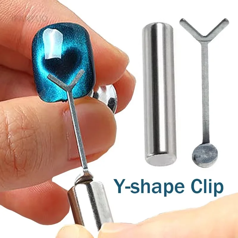 1/4Pcs Y-shaped Love Heart Magnetic Auxiliary Tool For Match with Nail Magnet Suck Cat Eye Heart Shapes Effect Nail Gel DIY Tool