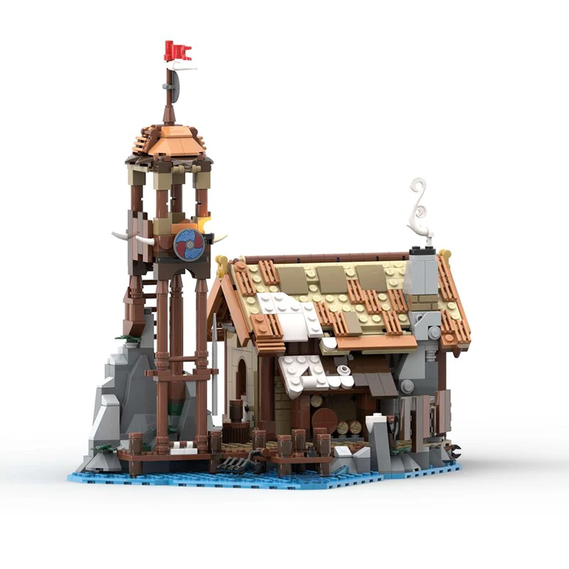 

1880pcs MOC Viking Village Big Expansion Vikings Model Building Blocks Christmas Gifts Construction Toy Brick Kids Education