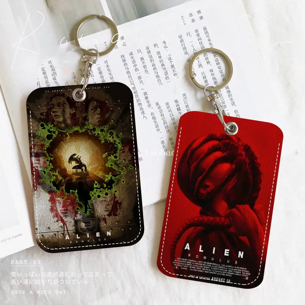 

Movie A-Alien Romulus Cute Cartoon Inteated Elevator Card Acc Control Card Keychain Protective Cover Gift Keychain