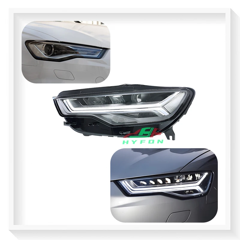 

Для Audi A6 C7 2012-2018: Обновленные фары High Match Style с высокой яркостью, полностью светодиодные, с дневными ходовыми огнями, Plug & Play