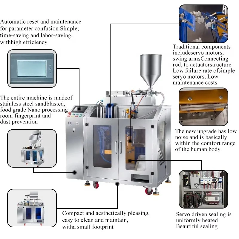 Premade Pouch Packing Machine Simple Structure Easy Maintain Fewer Spare Parts Change Edible Oil Packing Line Top Quality