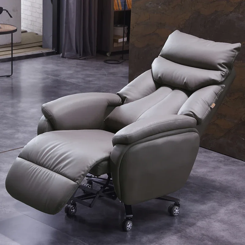 Electric reclining boss chair leather class  business  office  comfortable sedentary office president