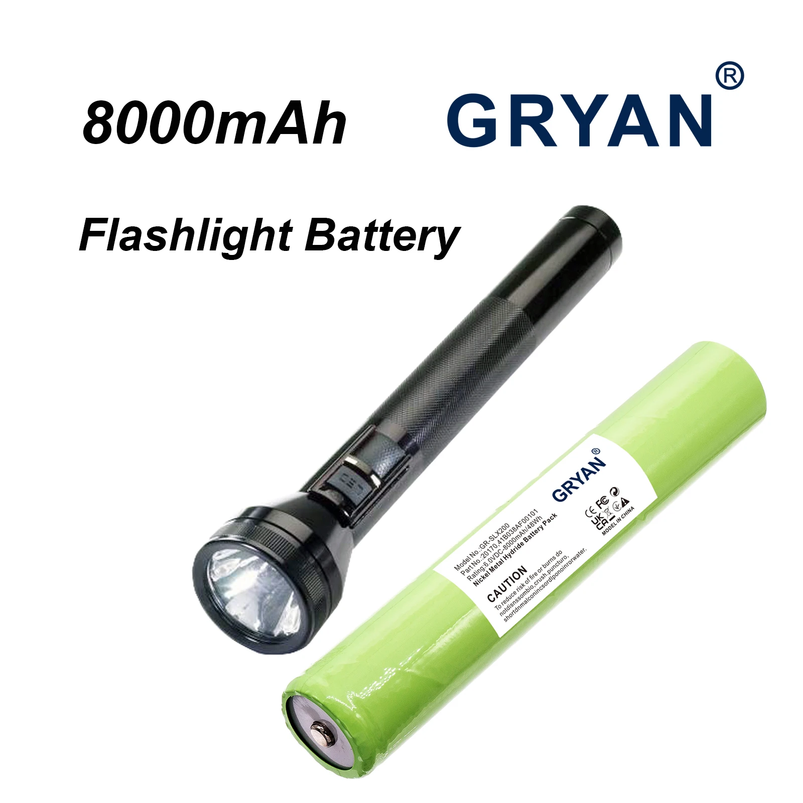 8000mAh Battery For Maglite: ML5000  ARX235U,108-000-423,ARXX075U,108-000-815,ARX235,ARX235SE,ARXX075,108-000-816,ARXX235