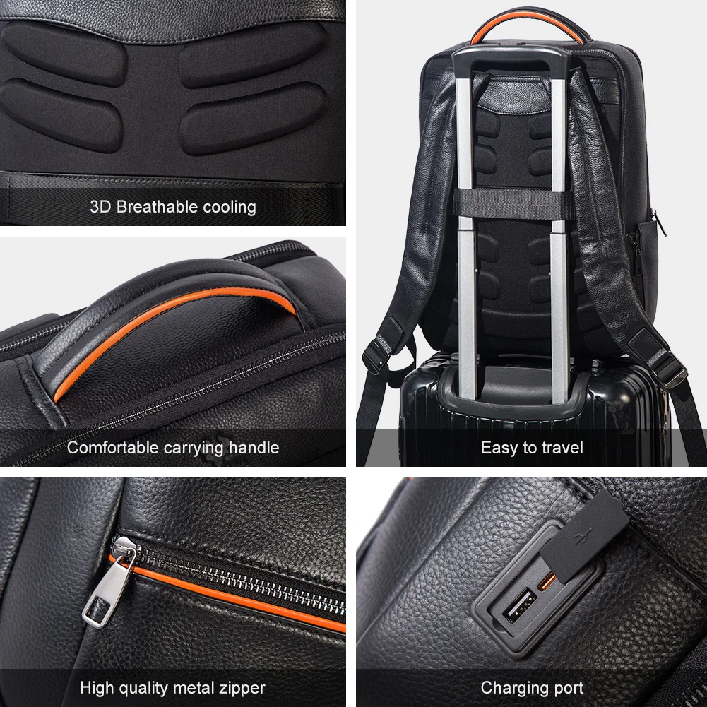HUMERPAUL-حقيبة ظهر للسفر قابلة للتوسيع للرجال ، سعة كبيرة ، عمل ، مدرسة ، كمبيوتر محمول ، خارجي ، USB ، أو"