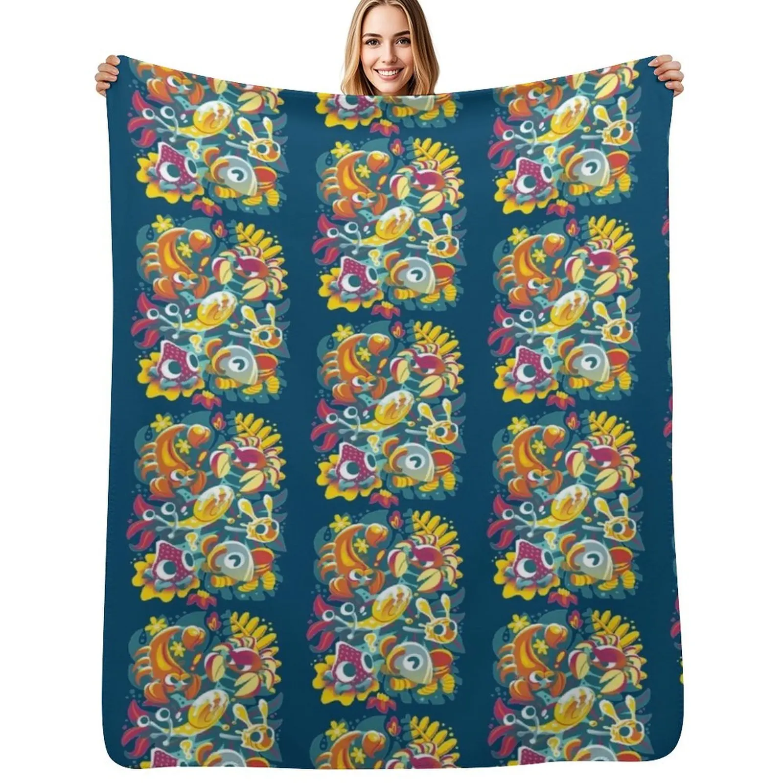 

Bugsnax Throw Blanket Cozy Throw Blanket for Bed Sofa Chair