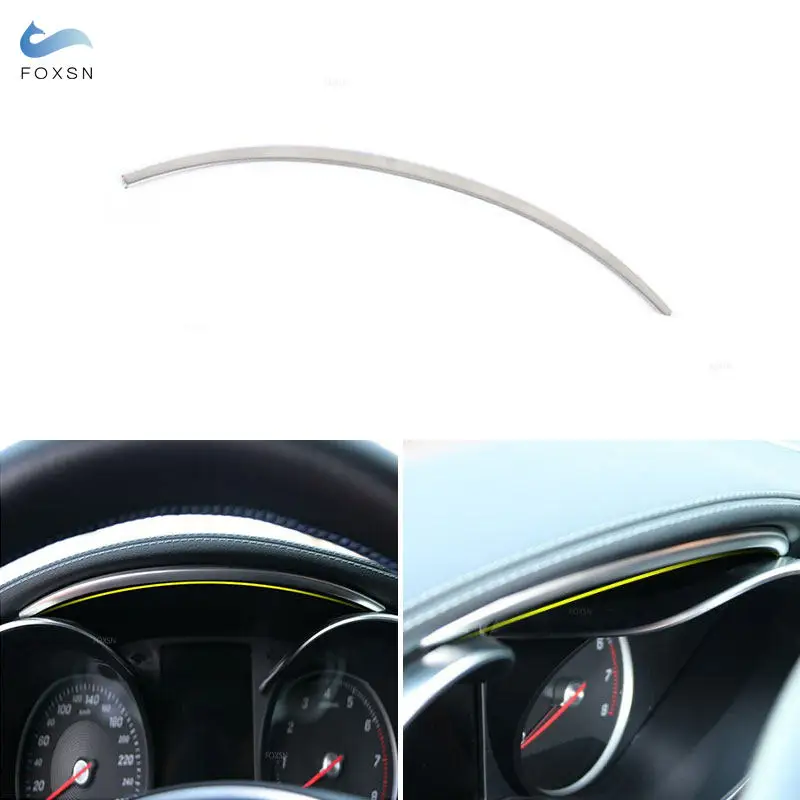 Car Front Dashboard Frame Trim Silver Strip Accessories For Mercedes Benz C Class W205 GLC X253 2015 2016 2017 2018 2019 2020