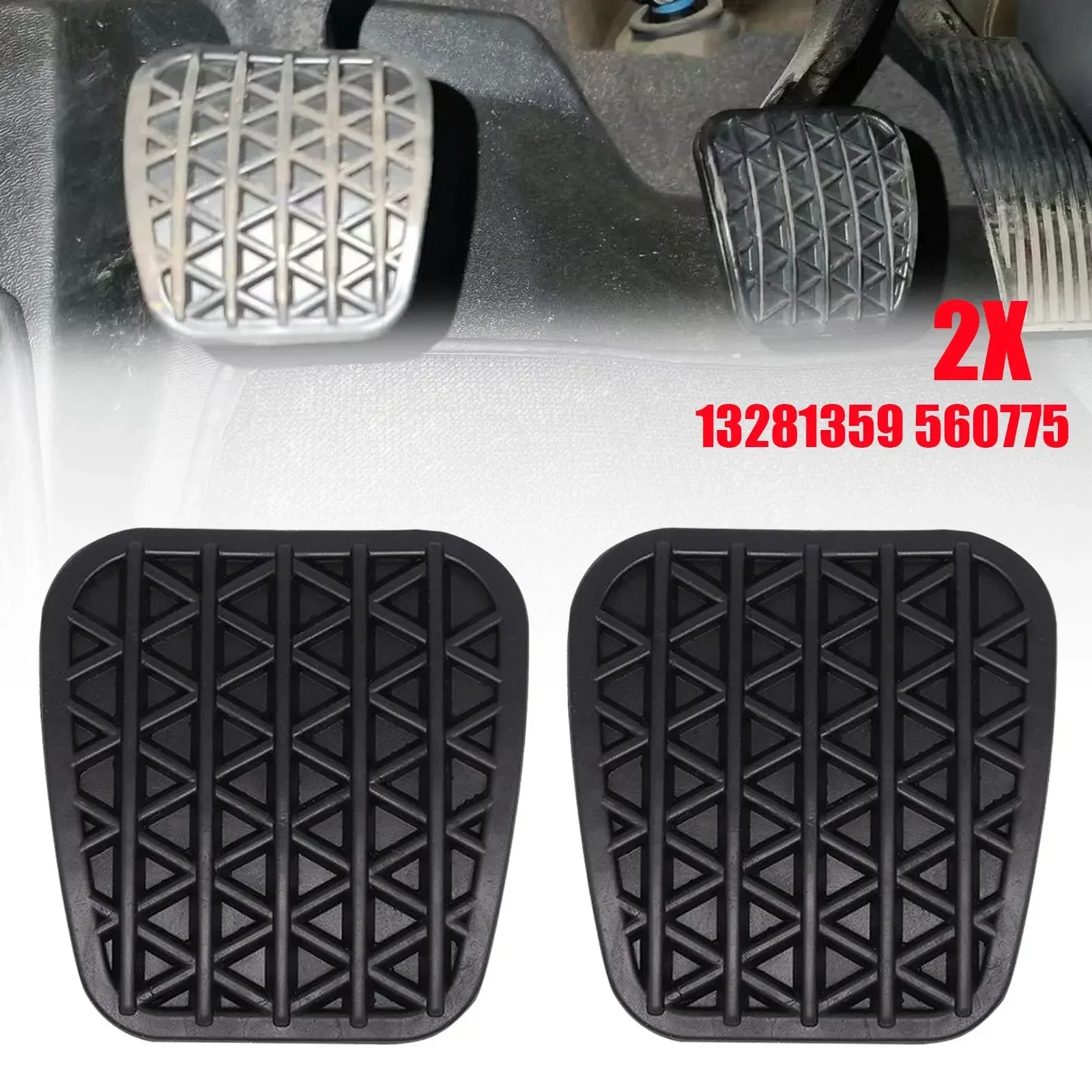 2 pçs pedal de borracha da embreagem do freio antiderrapante pé almofada protetor capa para opel vauxhall astra j vectra b insignia zafira holden