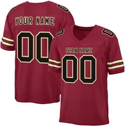 Custom Football Jersey Personalized Printed Name Number Practice Football Uniform for Adult Youth