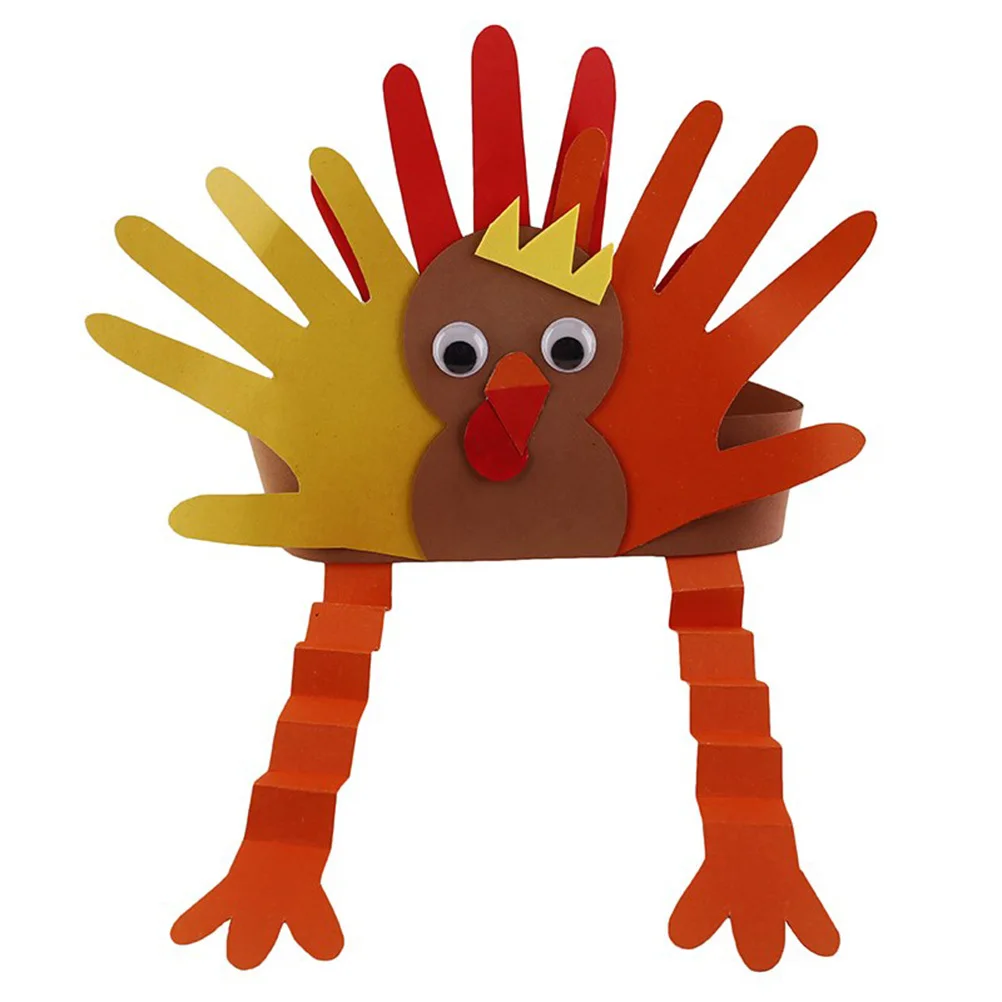 Kinderkalkoenhoed One Size Fits Most Rekbare Comfortabele Stof Thanksgiving Decoratie Uniek Ontwerp Kalkoenhoed voor kinderen