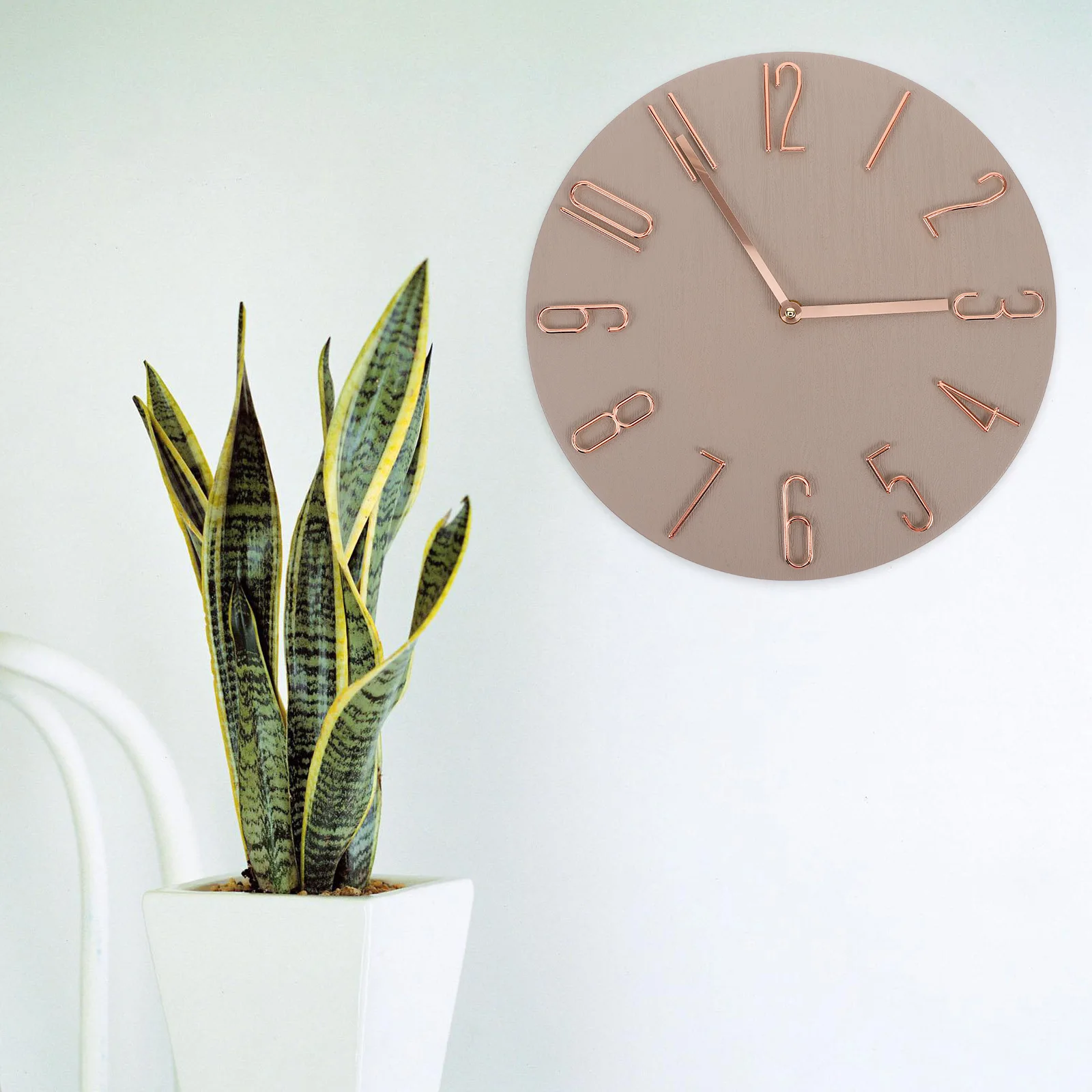 

Wall Clock 12 Inch Modern Simple Style Silent Operated Round Analog Decorative Quartz Clock for Home Office Bedroom