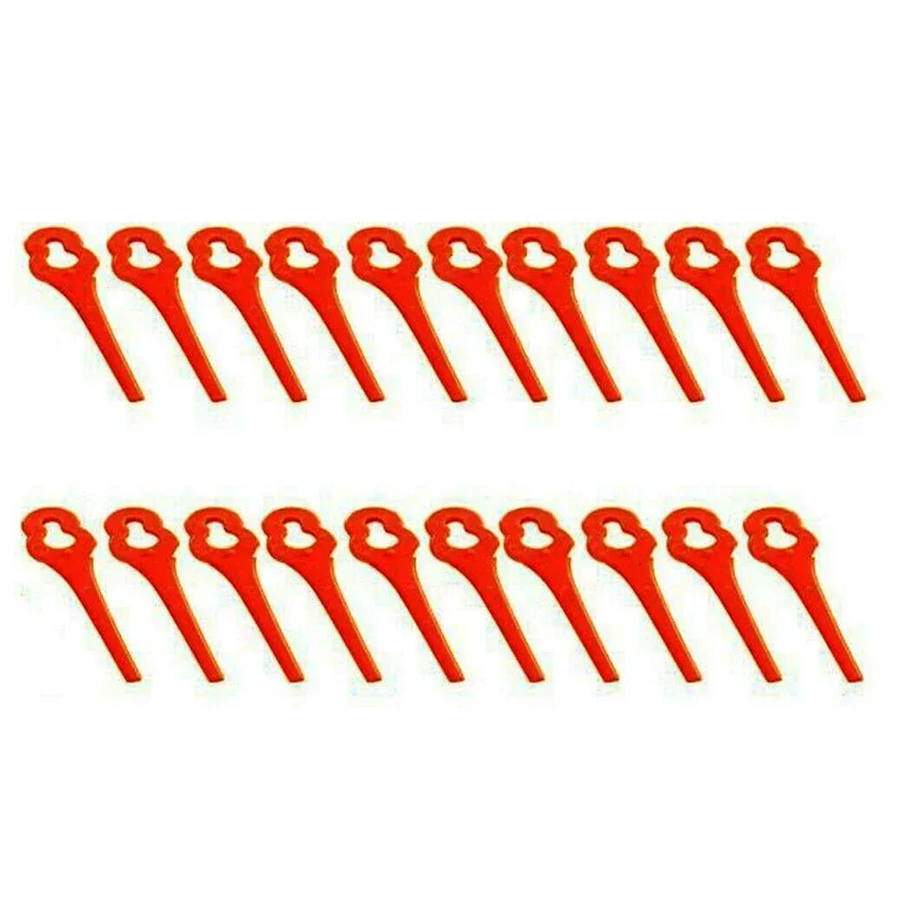 20/100 Viên Cỏ Tông Đơ Cắt Lưỡi Dao Bàn Chải Cắt Đầu Cánh Quạt Bằng Nhựa Cho FUXTEC 20V FX-E1RT20 Không Dây Strimmer Bãi Cỏ máy Cắt Cỏ