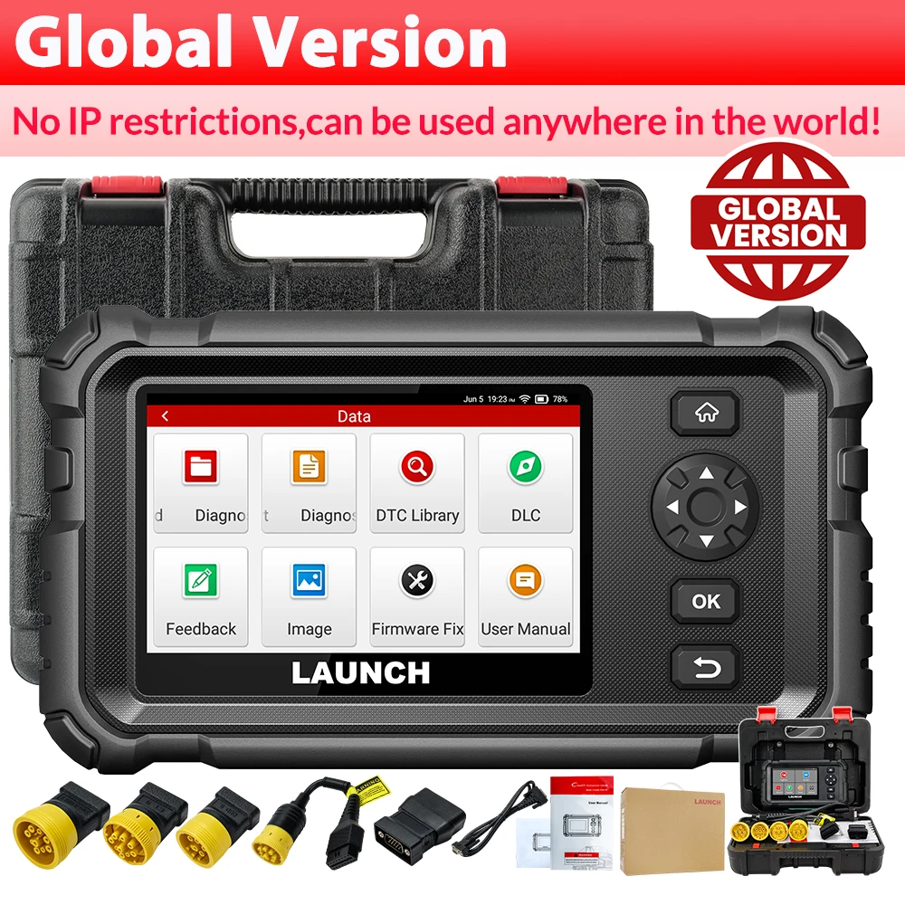 LAUNCH X431 CRP129 HD Heavy Duty 24V Truck Diagnostische Hulpmiddelen Commerciële Diesel Auto Volledige Systeem Scanner DPF OLIE 7 Reset Service