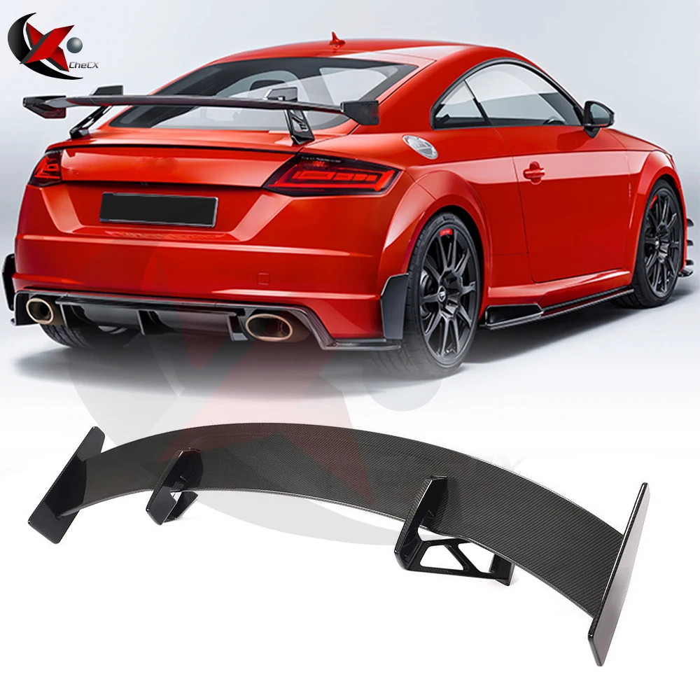 

Suitable for Audi TT TTS TTRS MK3 2015-2024 GT Style Rear Spoiler Carbon Fiber Car Aerodynamic Kit Trunk Lid Spoiler Tail Wing