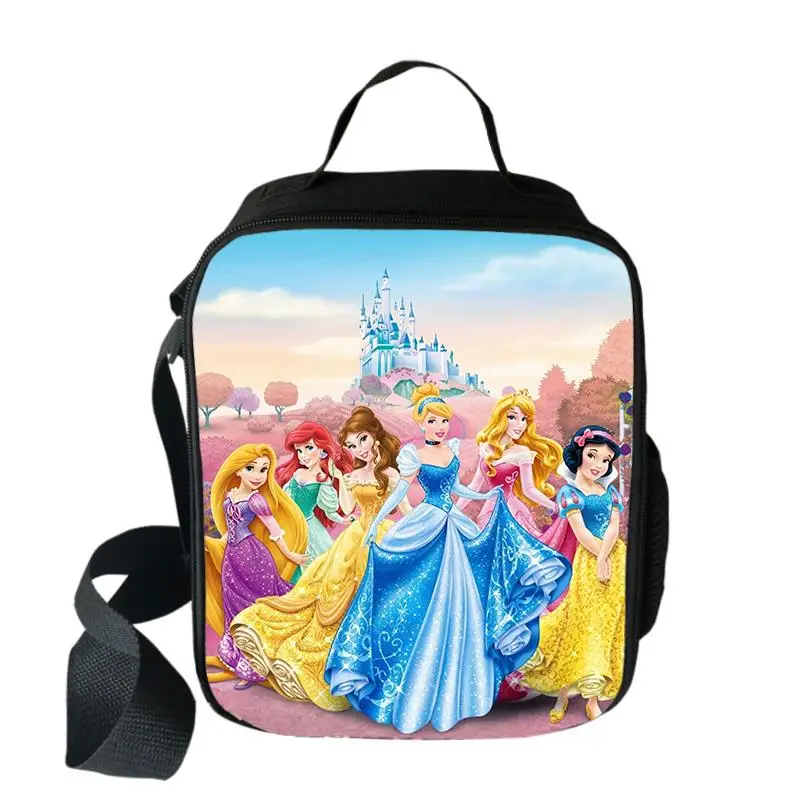 Disney Snow White Princess cenerentola Lunch Bags cibo per studenti scatola per il pranzo isolata portatile ragazze Cartoon School Lunch Bags Gift