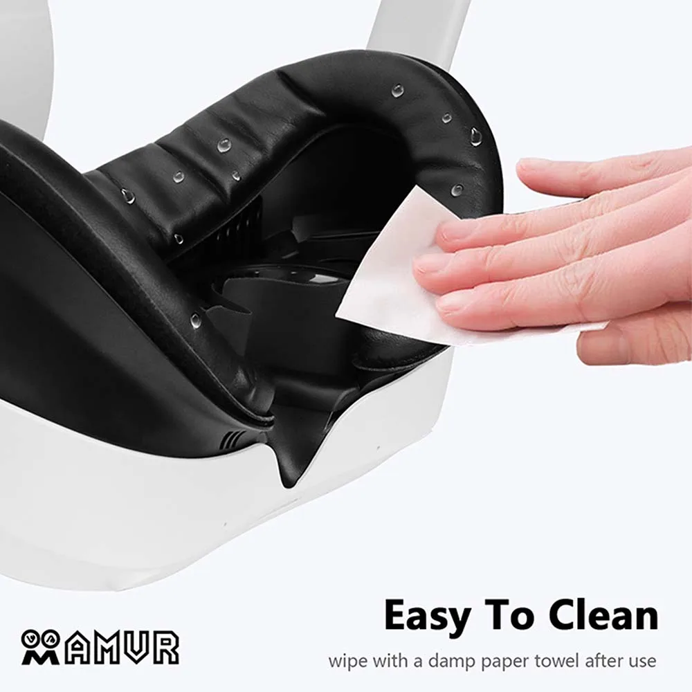 Braket Wajah VR Pengganti Penutup Masker Mata Wajah Kulit PU untuk Aksesori Penutup Pelindung Kacamata PICO 4/4 Ultra/Pro VR