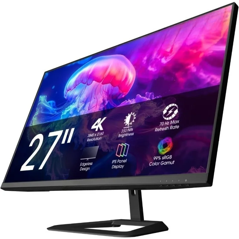New IPS 27-inch 4K Monitor 3840 x 2160 up to 70Hz Build-in Speakers 2025