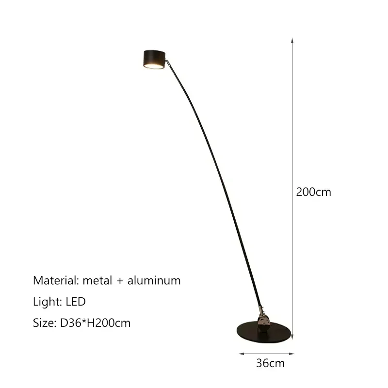 

SANDYHA Nordic Minimalist Floor Lamp Long Pole Standing Light for Living Room Bedroom Sofa Corner Fishing Rod Design Home Decor