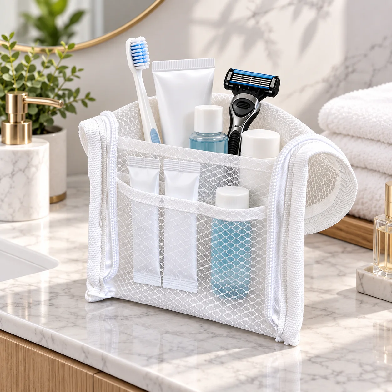 Standing Toiletry Bag EVA Waterproof Large Capacity Travel Cosmetic Bag Portable Wash Organizer for Business Trip
