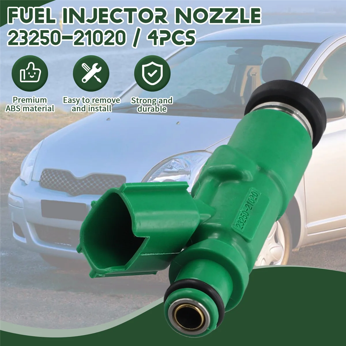 4PCS 23250-21020 New Fuel Injector Nozzle for Toyota PRIUS ECHO