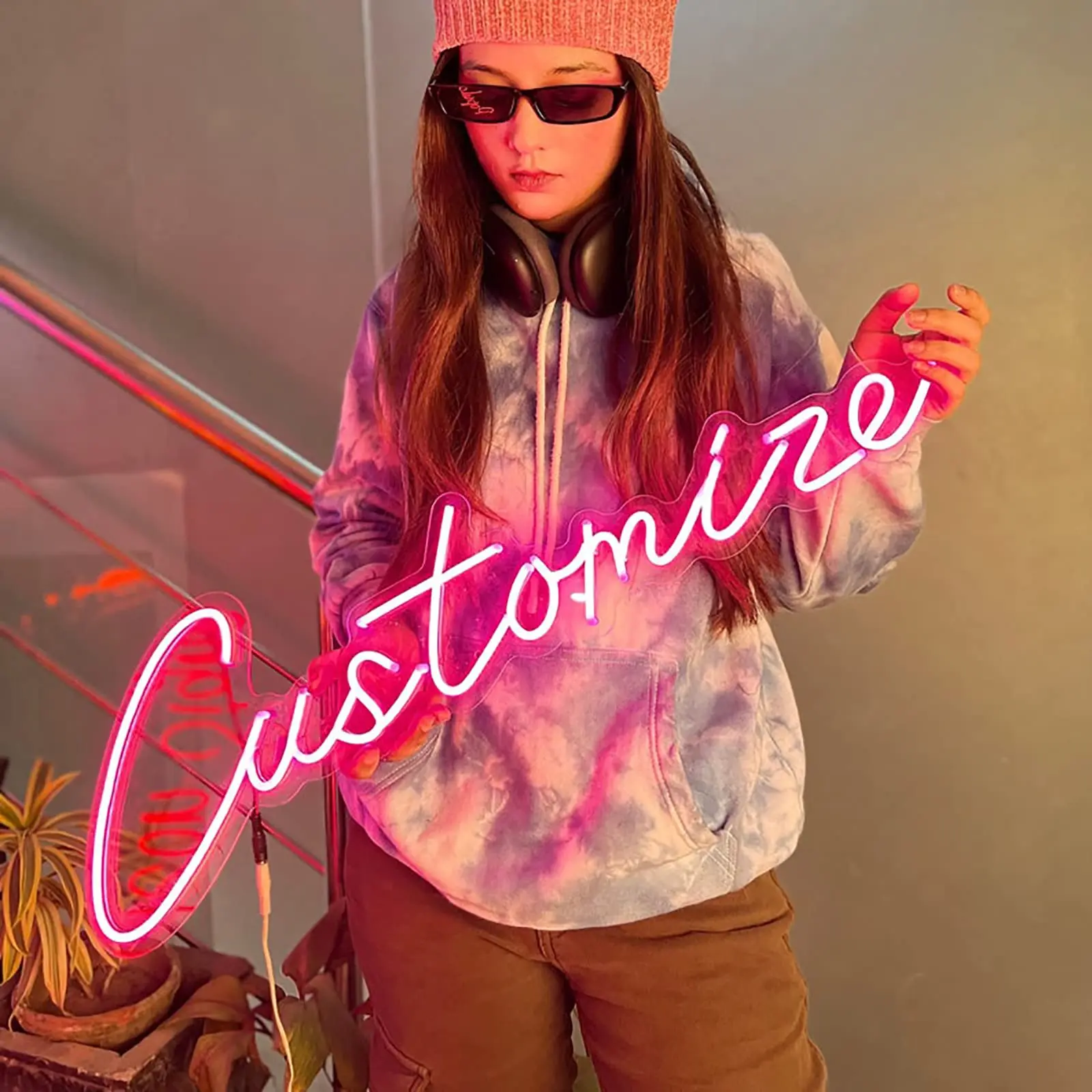

Custom Neon Sign Personalized Name Logo Neon USB Powered Multi Font Color LED Lights for Walls Bedroom Bar Party Gift Decorative