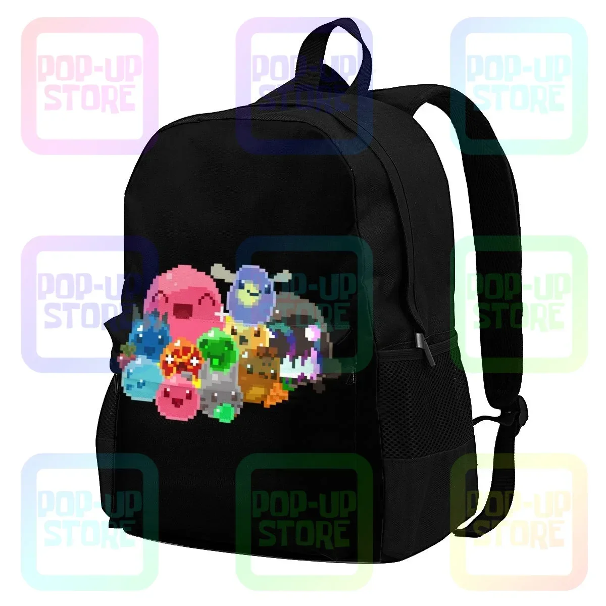 Slime Rancher 8 Bit Slimes Tarr Video Game Large Capacity Backpack Bookbag Shoe Bag Eco Friendly Clothes Backpacks