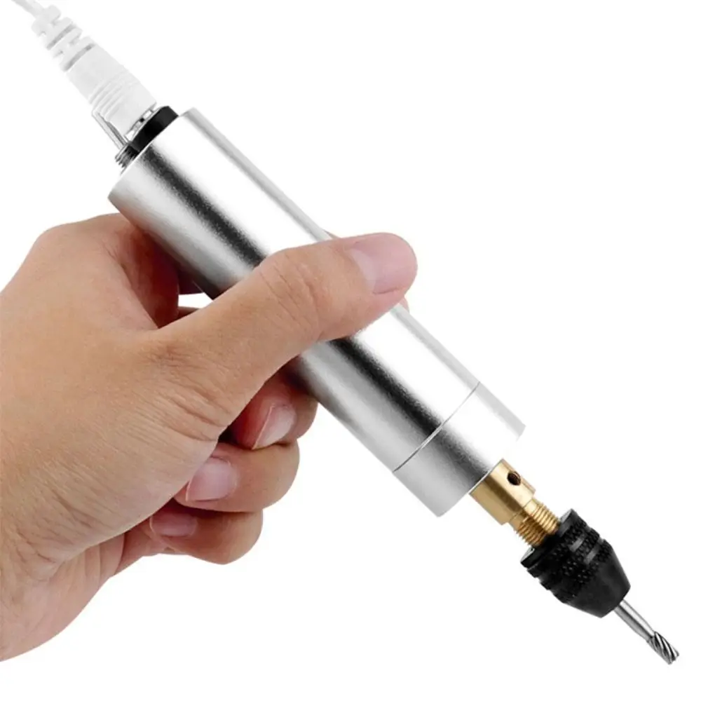 

High Quality USB Mini Electric Grinder DIY Tool Durable Electric Carving Pen Aluminum Alloy Portable Hand Drill Engraving
