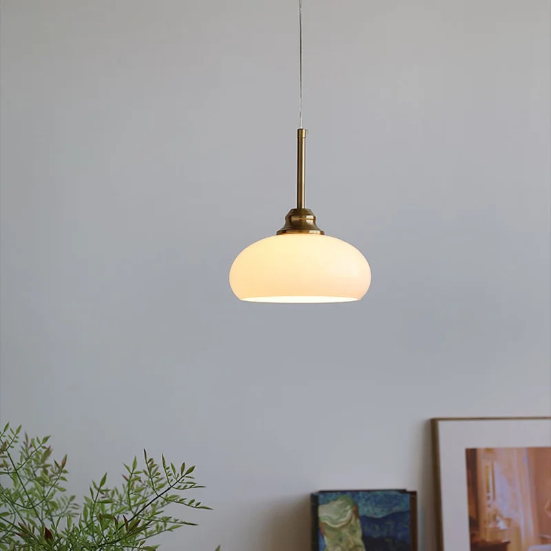 

Nordic Milk White Pendant Lamp Modern Bauhaus Ceiling Hanging Light Fixture For Kitchen Dining Room Suspensions Home Decoration