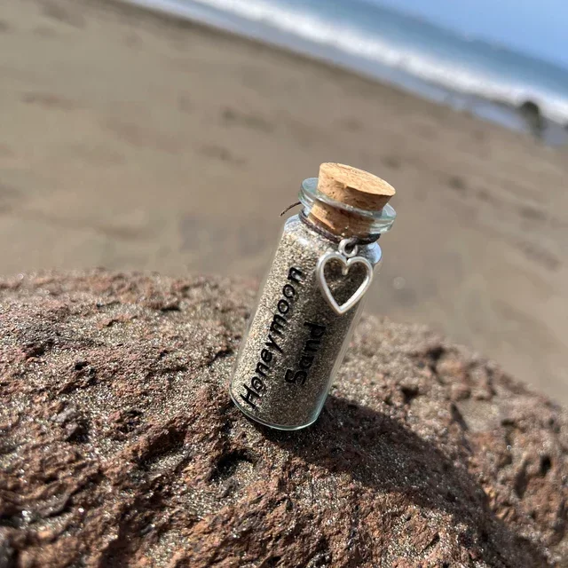 Honeymoon Keepsake Unique Wedding Travel Gift Small Sand Bottle Bride Gift Couple Gift Vacation Sand Jar Beach Honeymoon Memory