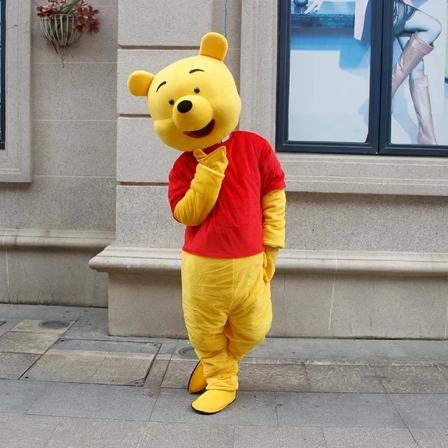 Pooh Bear Mascot Costume Cartoon Character Winnie Bear Hilarious Cosplay Suit Advertising Carnival Birthday Party Fancy Dress image 3